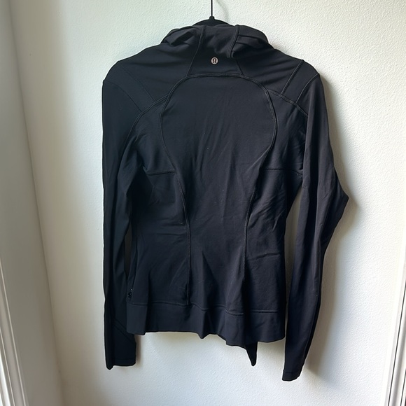 LULULEMON sz 8 BHAKTI JACKET Yoga BLACK Double Zip Wrap Define - Picture 5 of 5